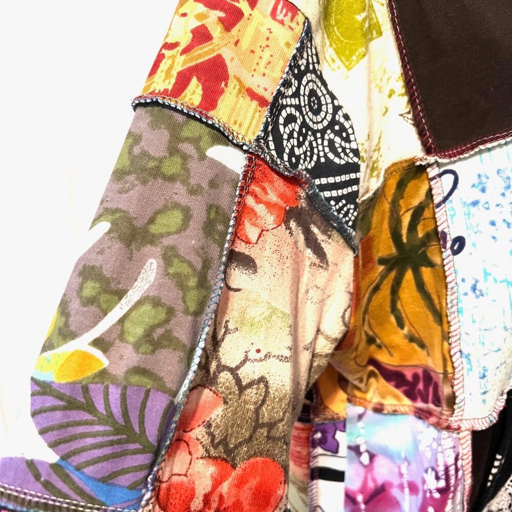 Jackpot Women's Multicolor Patchwork Hooded Zip U… - image 14